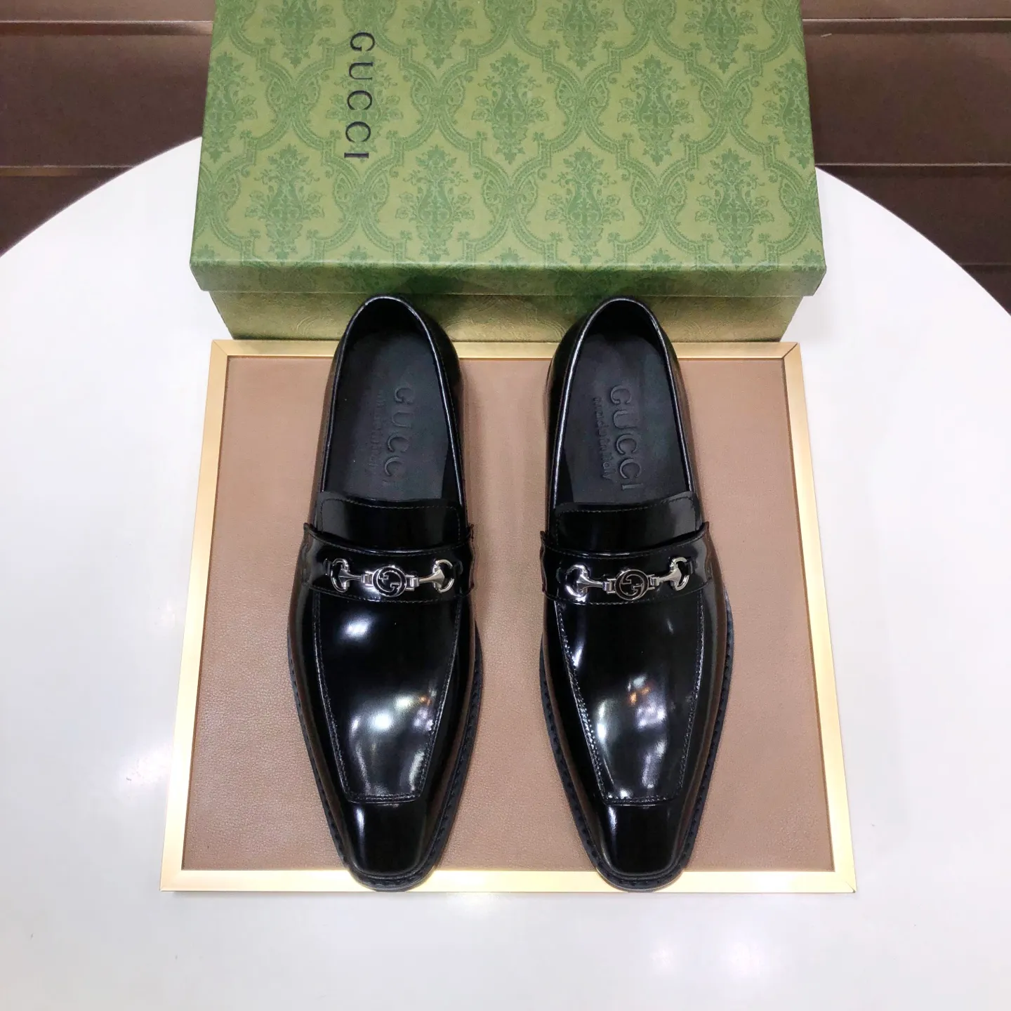 Men's men's shoes💰460💰【GUCCI】 (Niuli) new style🍀Gucci* - top version Gucci new leather shoes! It is made of imported original materials and has a comfortable first layer of cowhide lining! Original wear-resistant rubber outsole! High quality products! Code number 38-45 (45 customized)